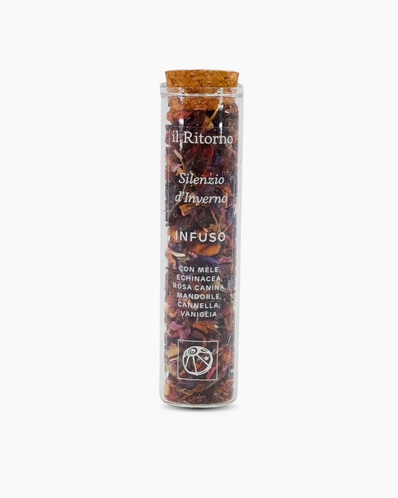 Infuso Biologico Made in Italy ilenzio d'Inverno con cannella vaniglia rosa canina echinacea malva rooibos - Roma 120 gr