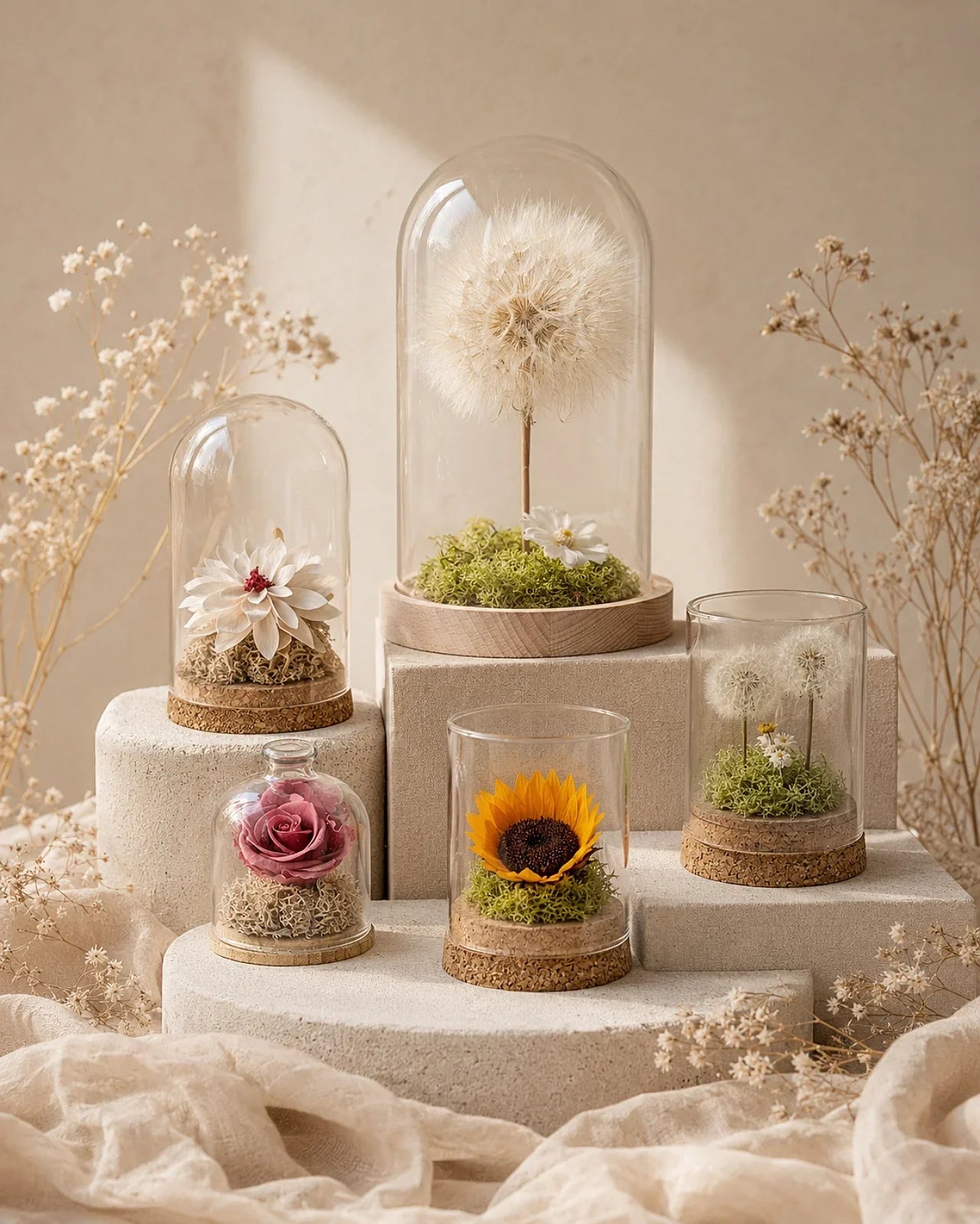 Fiori Stabilizzati in Vetro