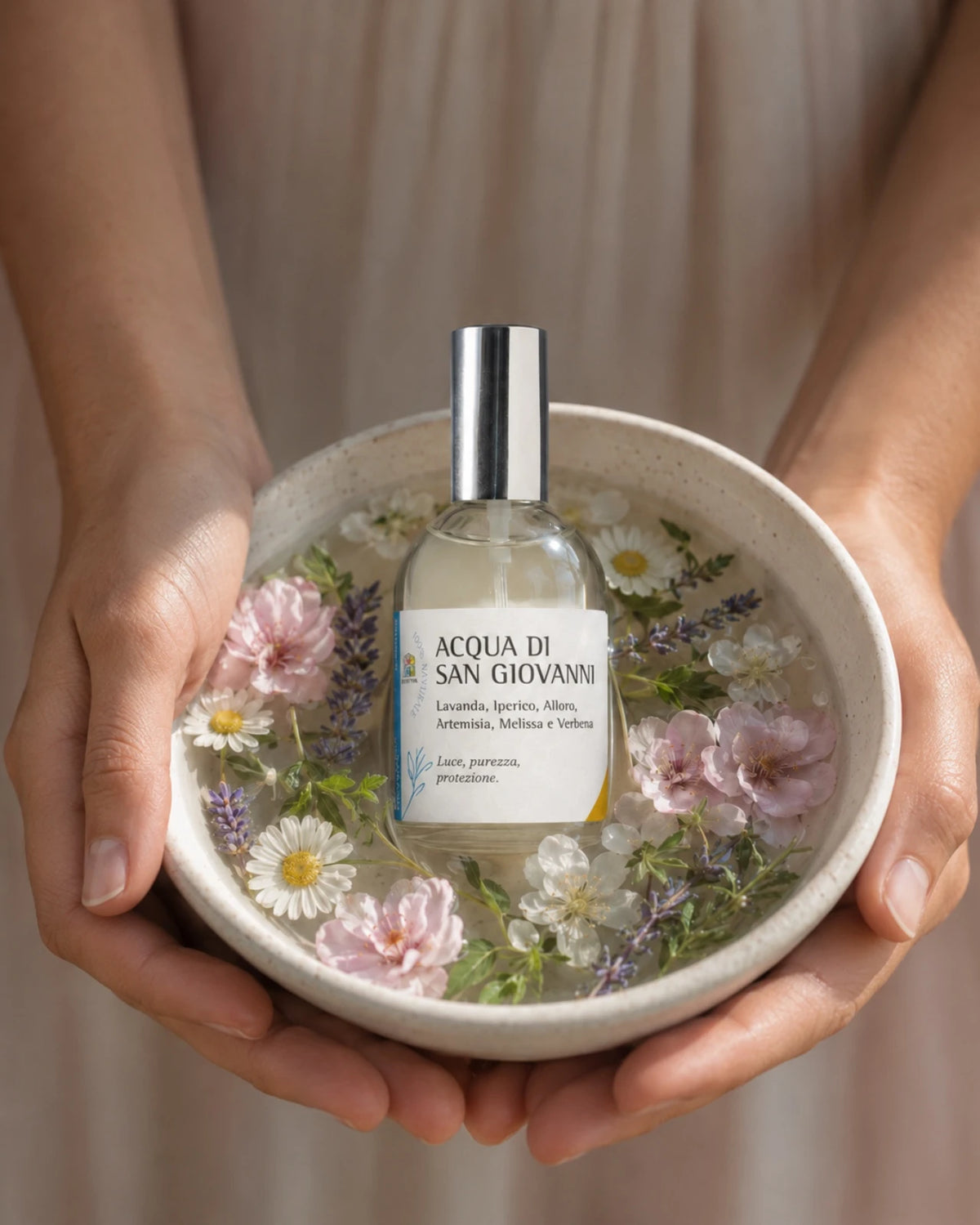 Acqua di San Giovanni profumo botanico naturale Olfattiva 115ml con oli essenziali lavanda melissa verbena Roma | Rituale Slow Living Estate