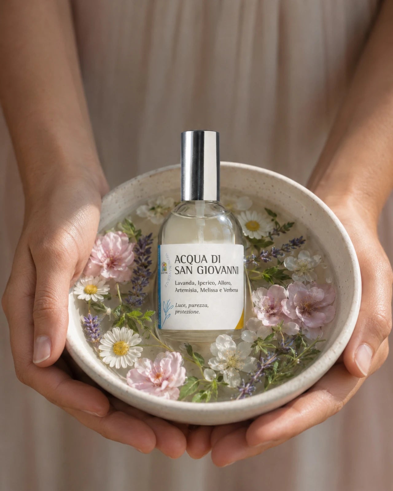 Acqua di San Giovanni profumo botanico naturale Olfattiva 115ml con oli essenziali lavanda melissa verbena Roma | Rituale Slow Living Estate