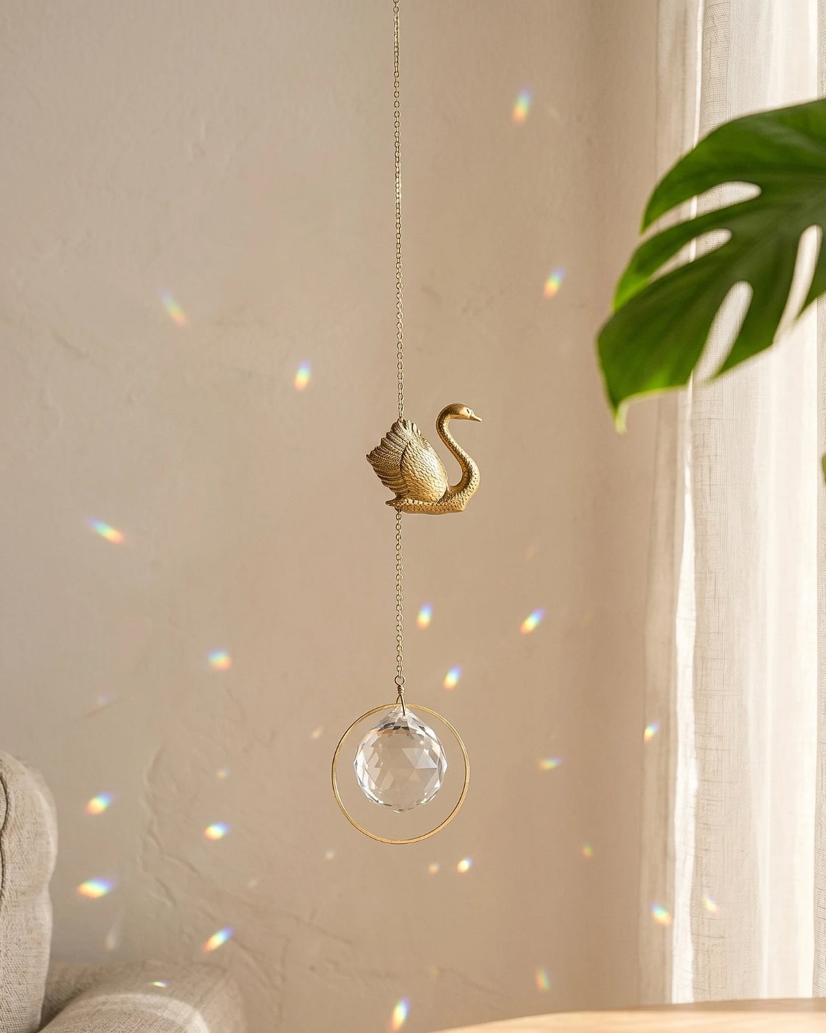 Heliophilia | Suncatcher Artigianale in Ottone con Cristallo
