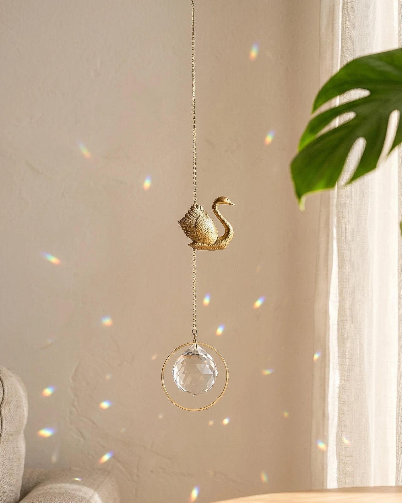 Heliophilia | Suncatcher Artigianale in Ottone con Cristallo