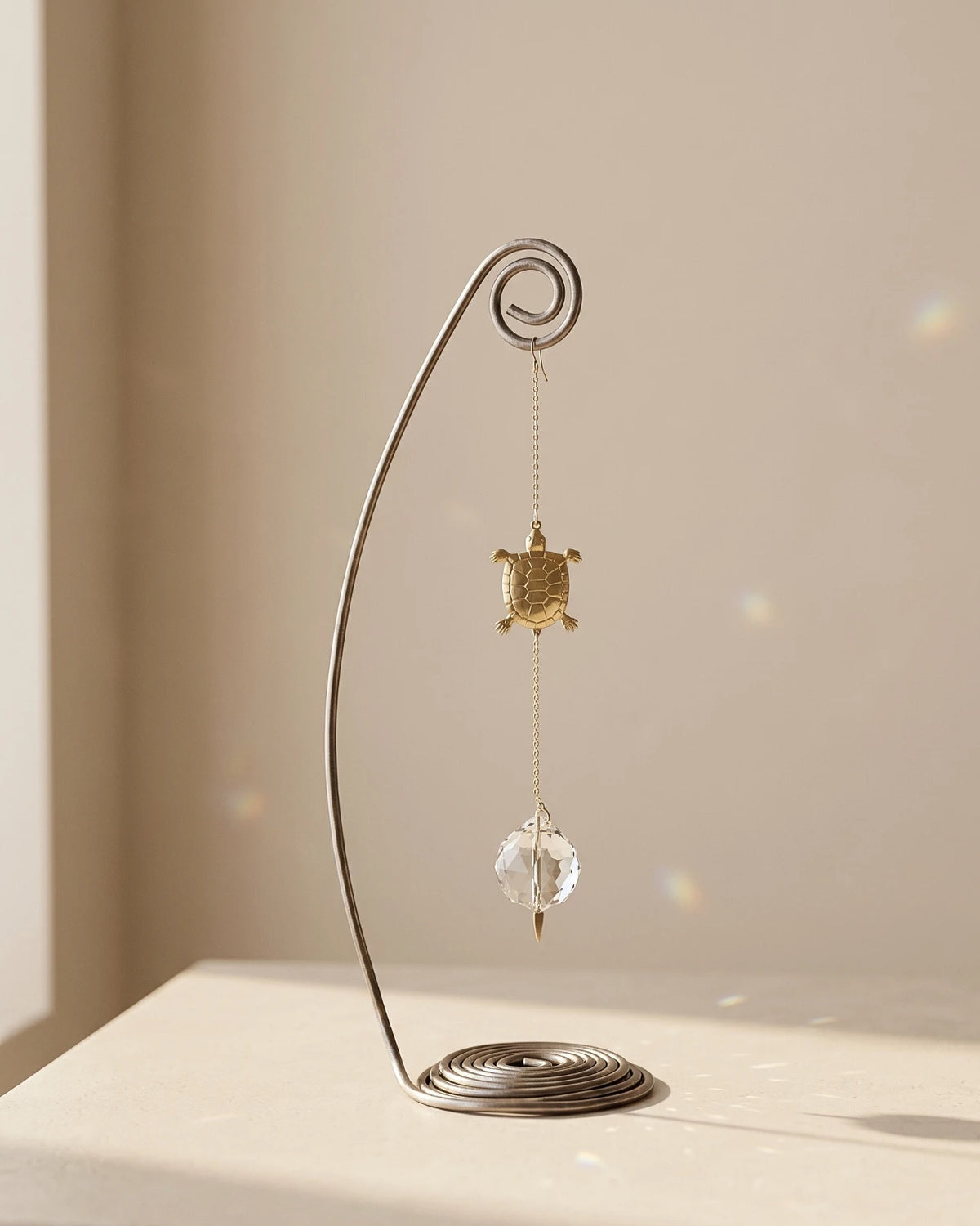 Heliophilia | Suncatcher Artigianale in Ottone con Cristallo