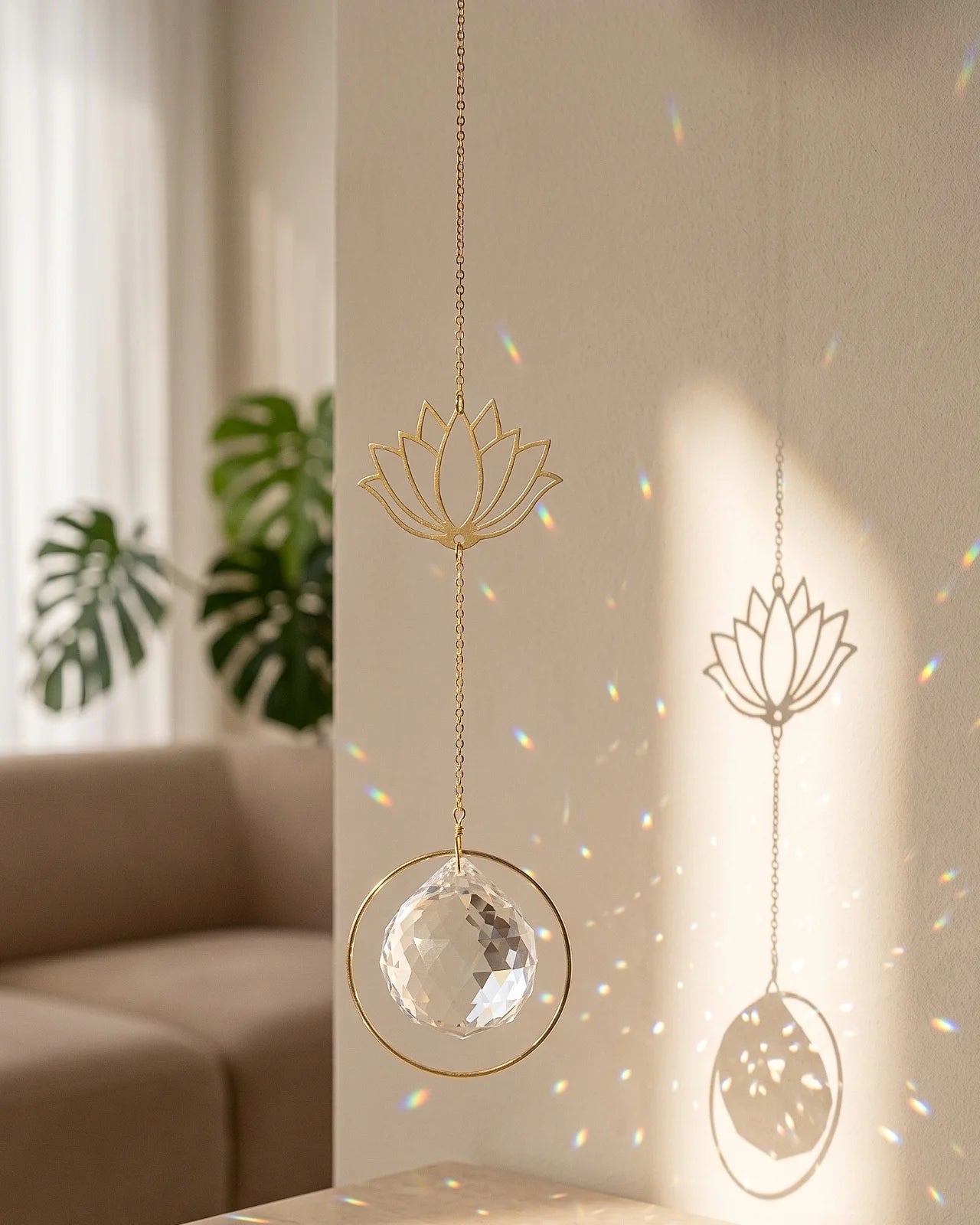 Heliophilia | Suncatcher Artigianale in Ottone con Cristallo