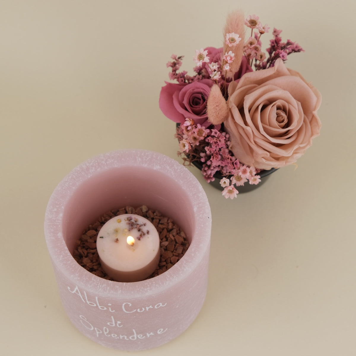 Sushi Flower: Vaso di Cera Personalizzato &amp; Bouquet Fiori Stabilizzati e Secchi