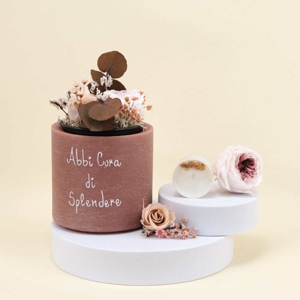 Sushi Flower: Vaso di Cera Personalizzato &amp; Bouquet Fiori Stabilizzati e Secchi