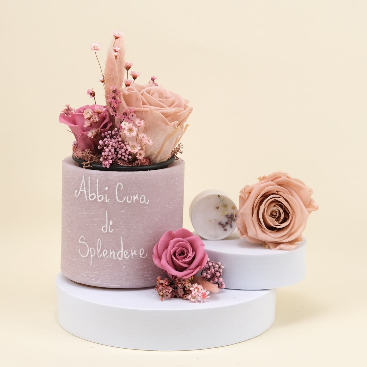 Sushi Flower: Vaso di Cera Personalizzato &amp; Bouquet Fiori Stabilizzati e Secchi
