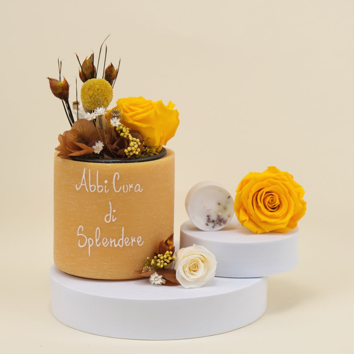Sushi Flower: Vaso di Cera Personalizzato &amp; Bouquet Fiori Stabilizzati e Secchi
