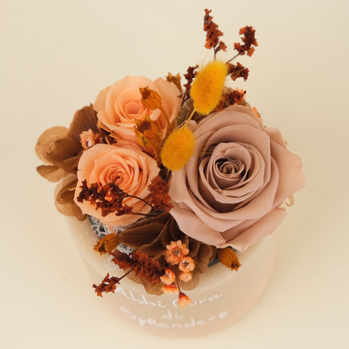 Sushi Flower: Vaso di Cera Personalizzato &amp; Bouquet Fiori Stabilizzati e Secchi