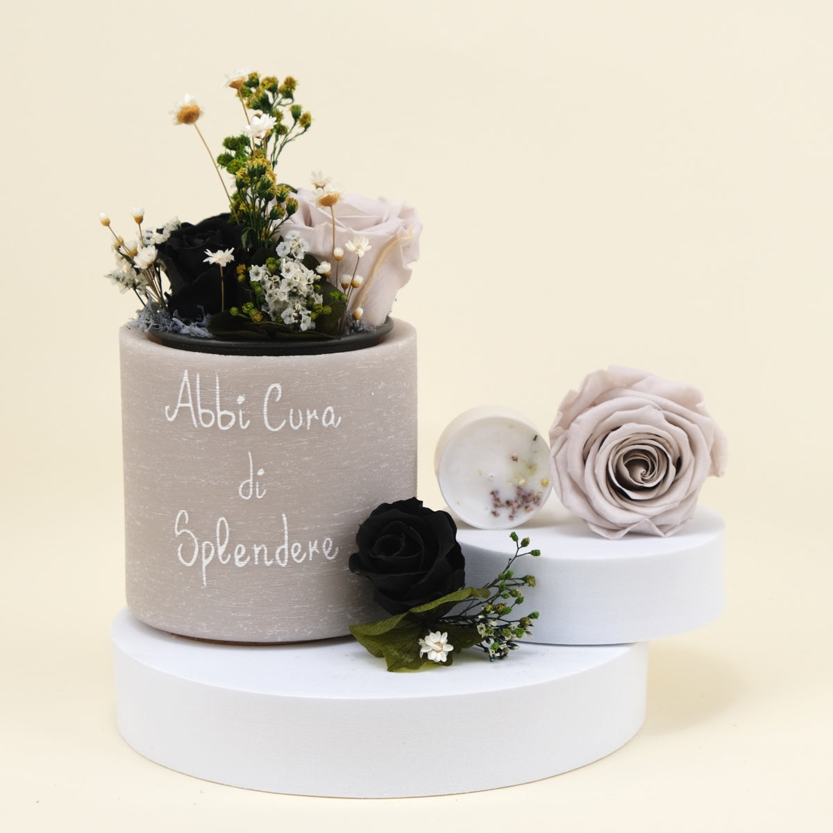 Sushi Flower: Vaso di Cera Personalizzato &amp; Bouquet Fiori Stabilizzati e Secchi