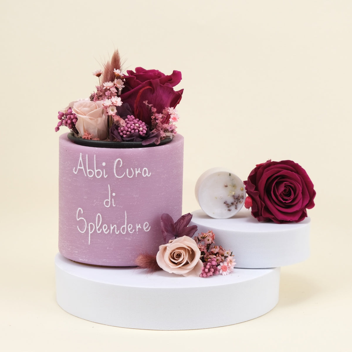 Sushi Flower: Vaso di Cera Personalizzato &amp; Bouquet Fiori Stabilizzati e Secchi