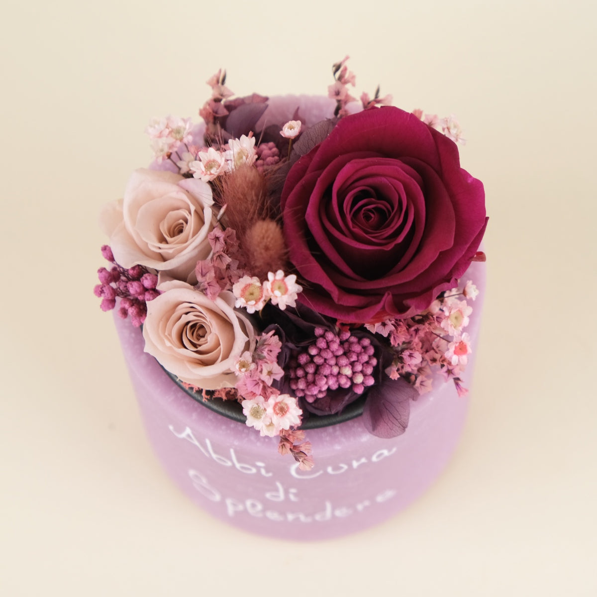 Sushi Flower: Vaso di Cera Personalizzato &amp; Bouquet Fiori Stabilizzati e Secchi