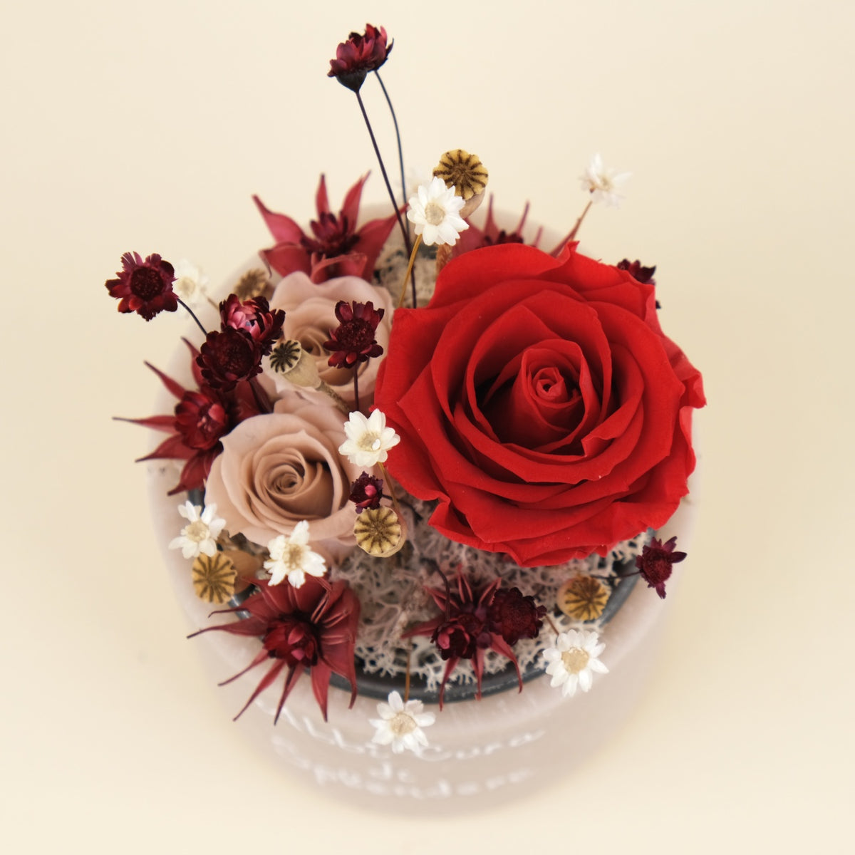 Sushi Flower: Vaso di Cera Personalizzato &amp; Bouquet Fiori Stabilizzati e Secchi