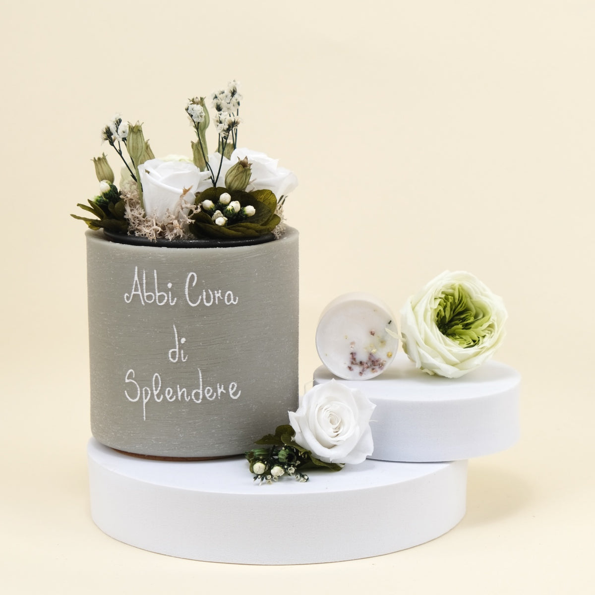 Sushi Flower: Vaso di Cera Personalizzato &amp; Bouquet Fiori Stabilizzati e Secchi