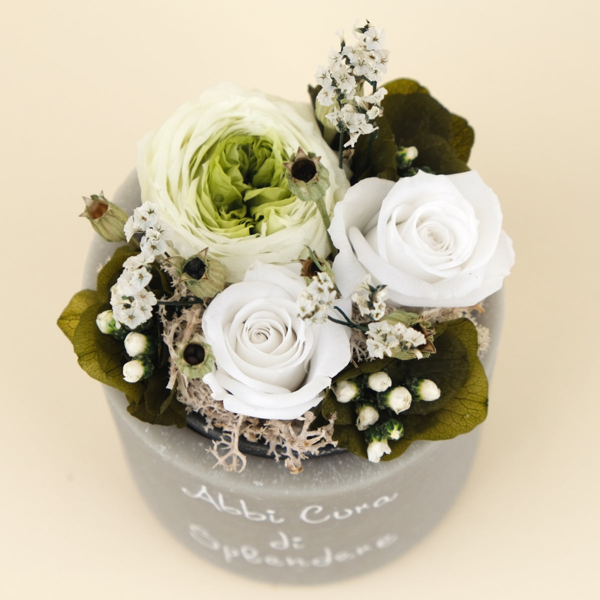 Sushi Flower: Vaso di Cera Personalizzato &amp; Bouquet Fiori Stabilizzati e Secchi