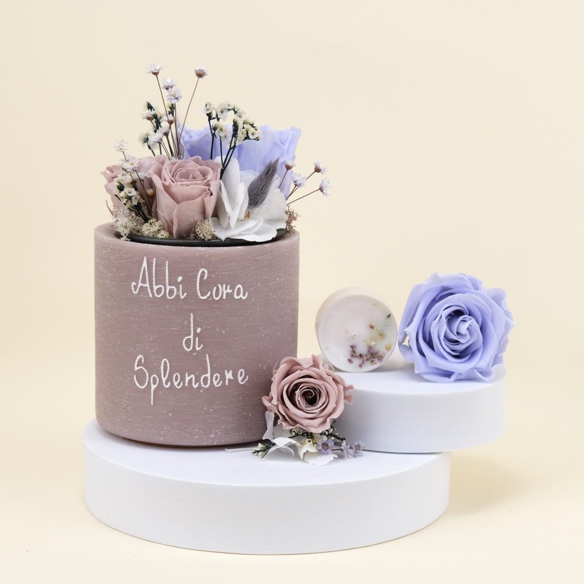 Sushi Flower: Vaso di Cera Personalizzato &amp; Bouquet Fiori Stabilizzati e Secchi