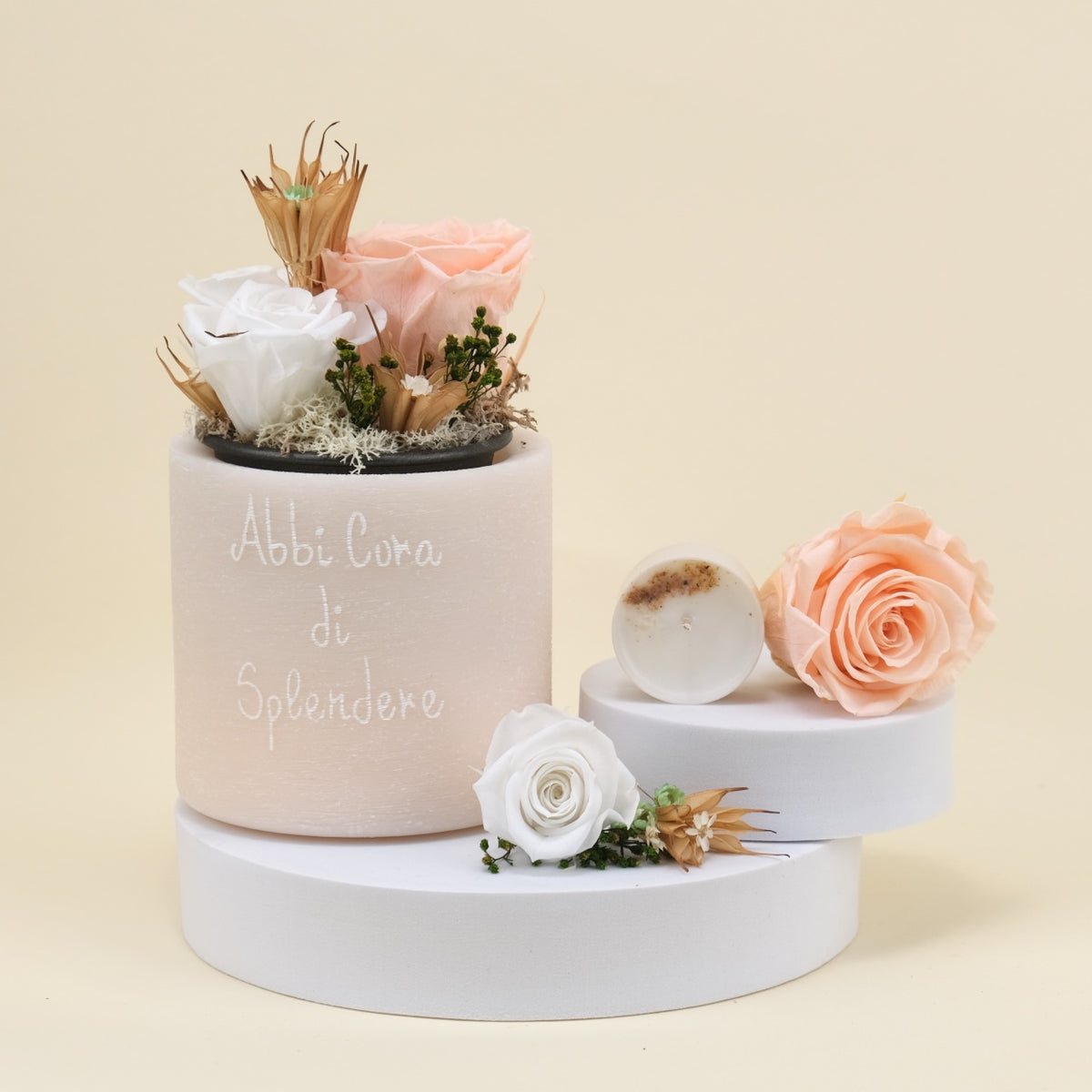 Sushi Flower: Vaso di Cera Personalizzato &amp; Bouquet Fiori Stabilizzati e Secchi