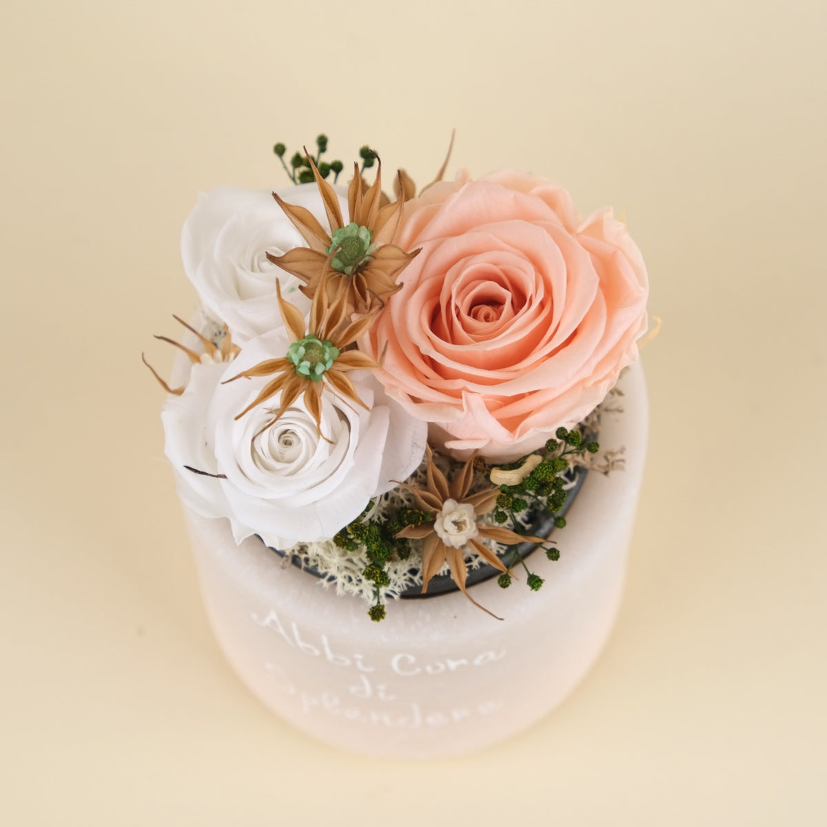 Sushi Flower: Vaso di Cera Personalizzato &amp; Bouquet Fiori Stabilizzati e Secchi