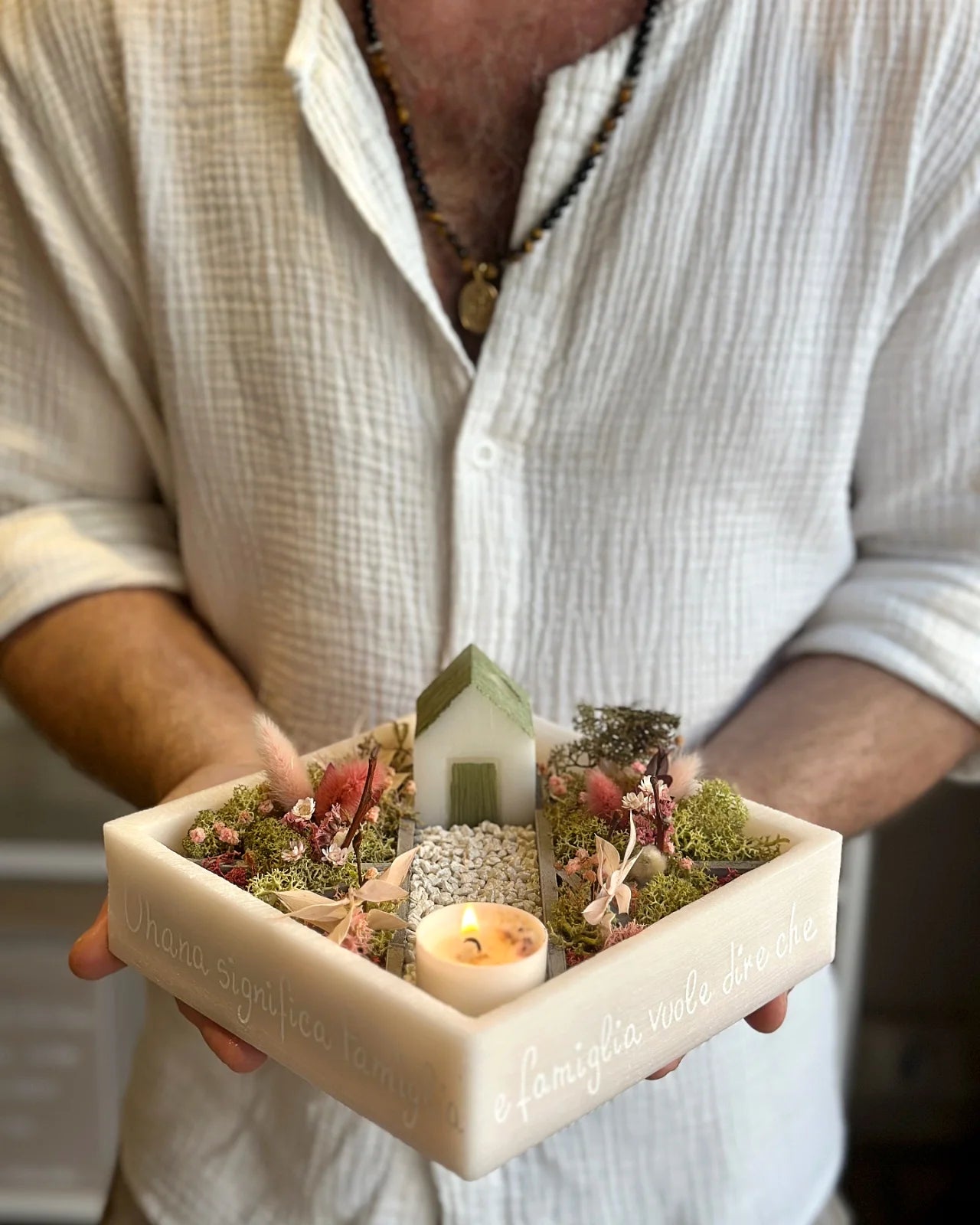 giardino zen bonseki da tavolo con dedica personalizzata incisa