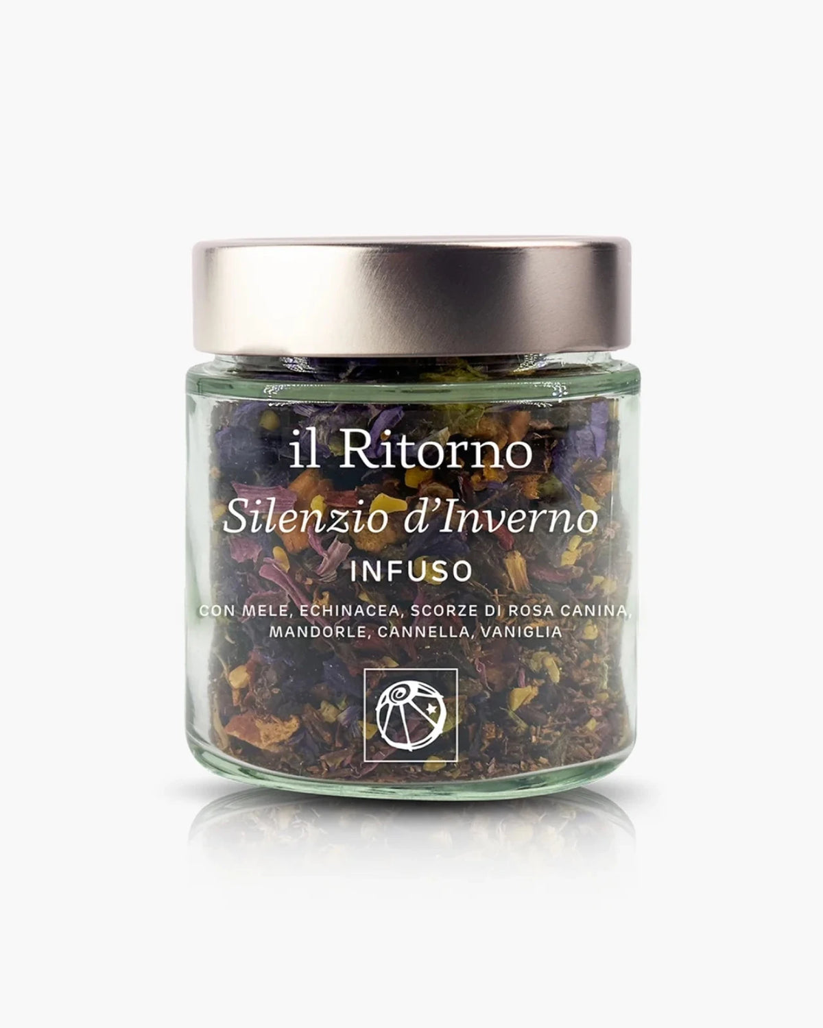 Infuso Biologico Made in Italy ilenzio d'Inverno con cannella vaniglia rosa canina echinacea malva rooibos - Roma 60 gr 