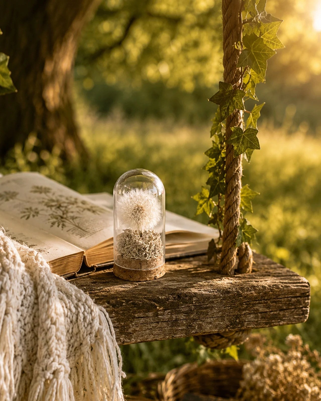 fiore dei desideri ( dandelion ), soffione preservato, regalo poetico: ti regalo un desiderio